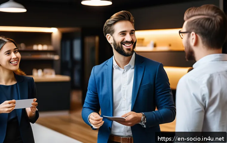 사회적 자본과 네트워크 이론 - A diverse group of professionals engaged in a dynamic networking event in a modern co-working space,...